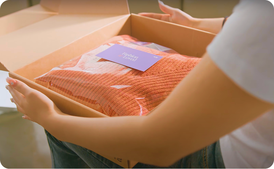 차란 세컨핸드 패션 배송 박스 이미지